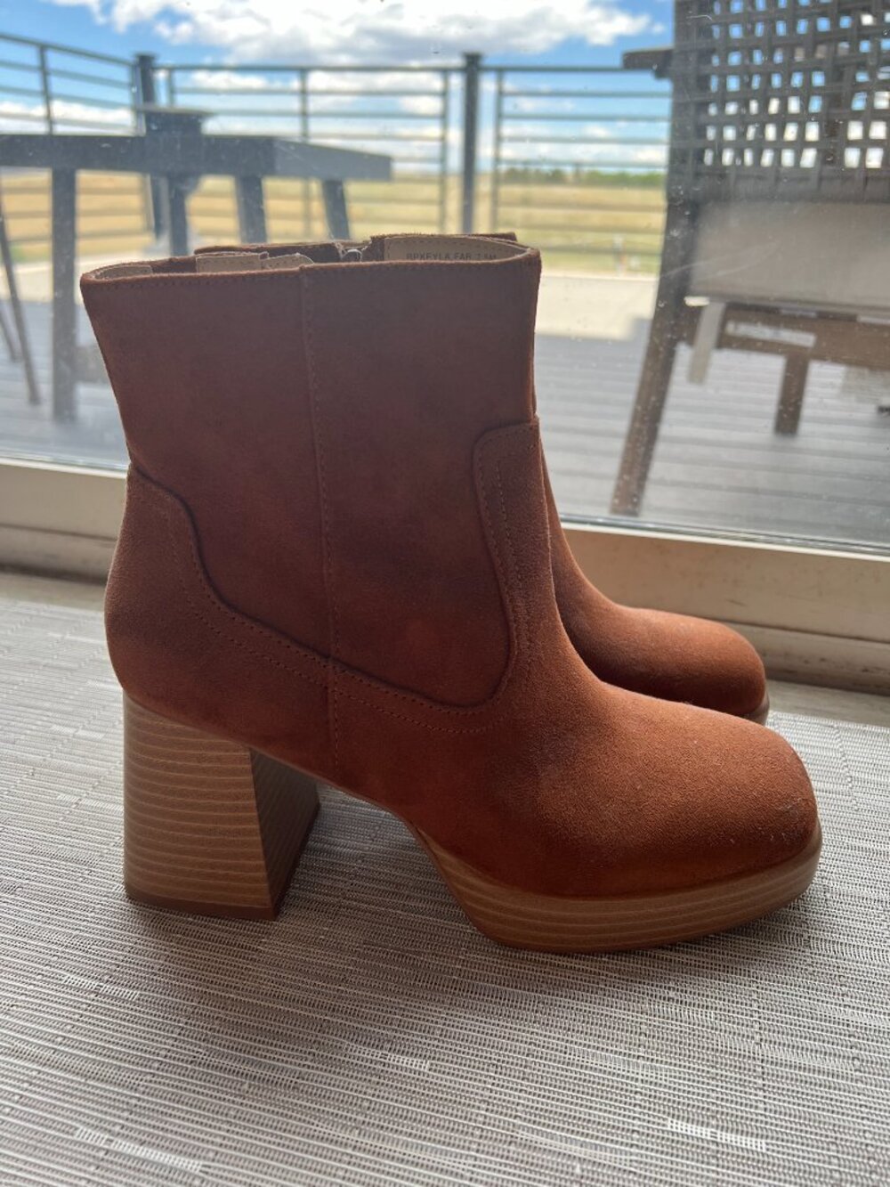Chestnut BP Suede Heeled Booties - Picture 2 of 3